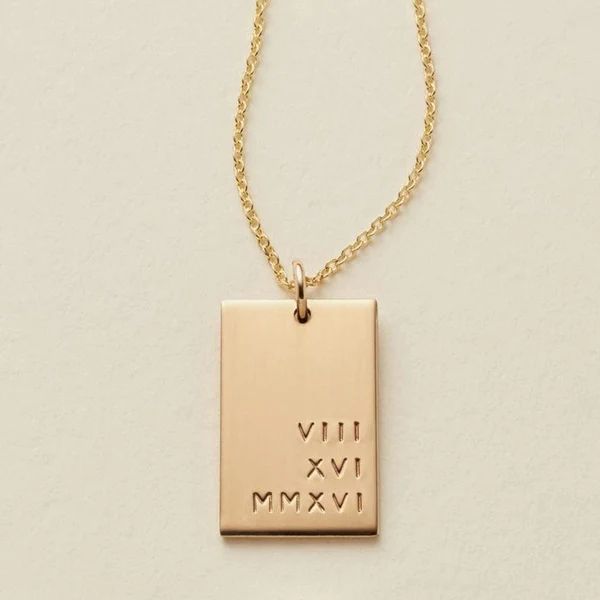 Made By Mary Lennon Rectangle Necklace | Handmade & Handstamped | Made by Mary (US)