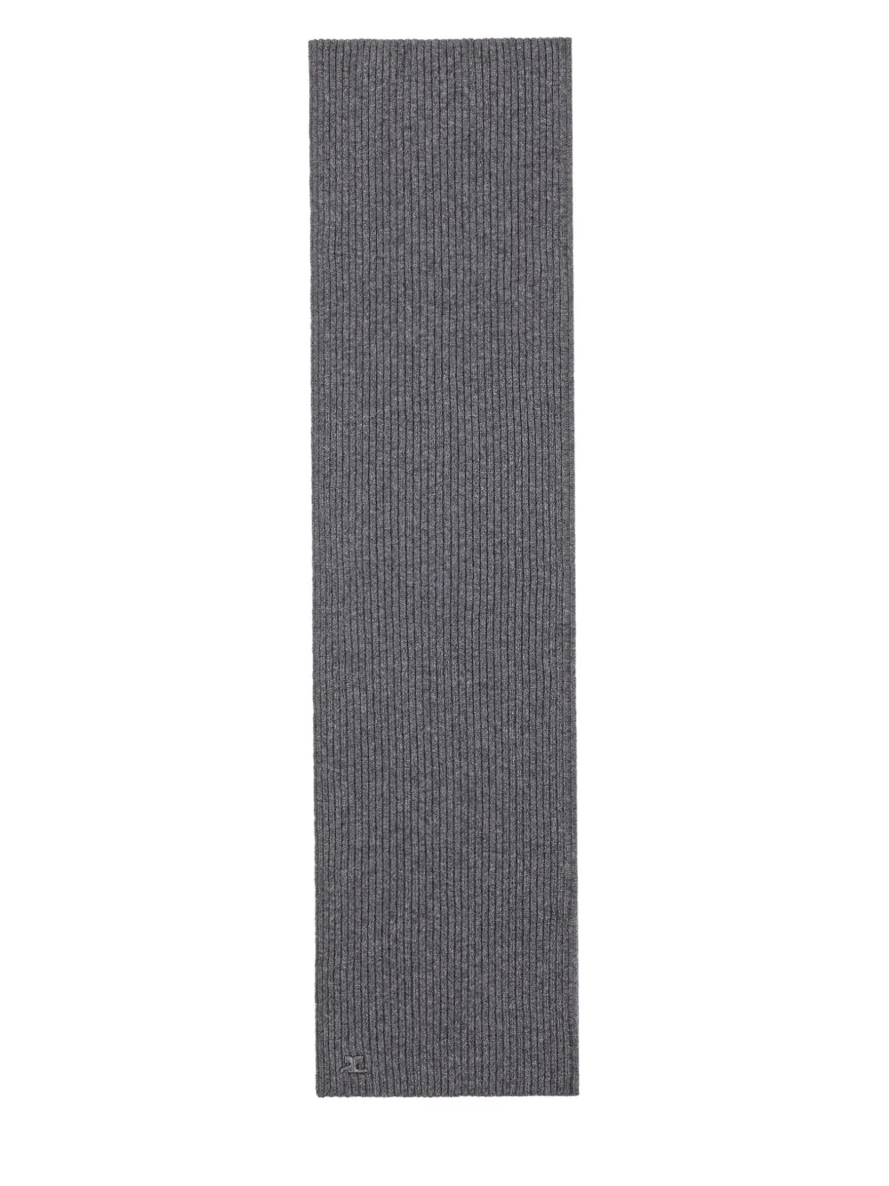 Courrèges Ribbed Wool Scarf | Grey | FARFETCH | Farfetch Global