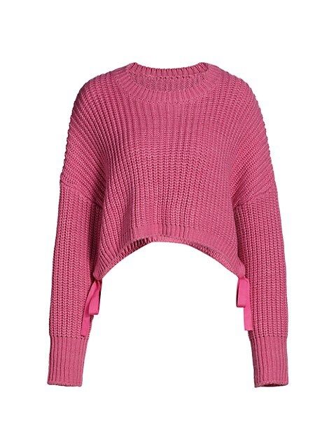 Eddie Side-Tie Crop Sweater | Saks Fifth Avenue