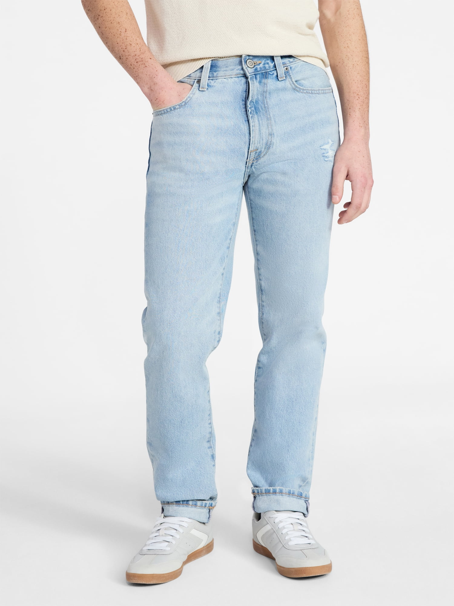 No Boundaries Men's Vintage Straight Fit Jeans, 100% Cotton, 14 oz Denim, Men's 28x30-40x32 | Walmart (US)