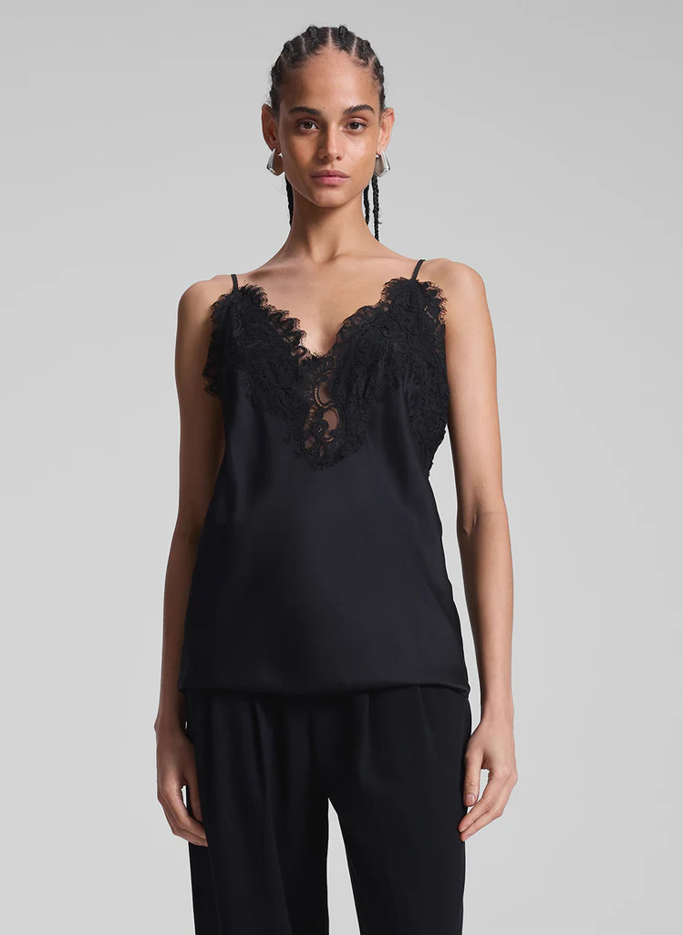 Lennon Satin and Lace Camisole Top | A.L.C
