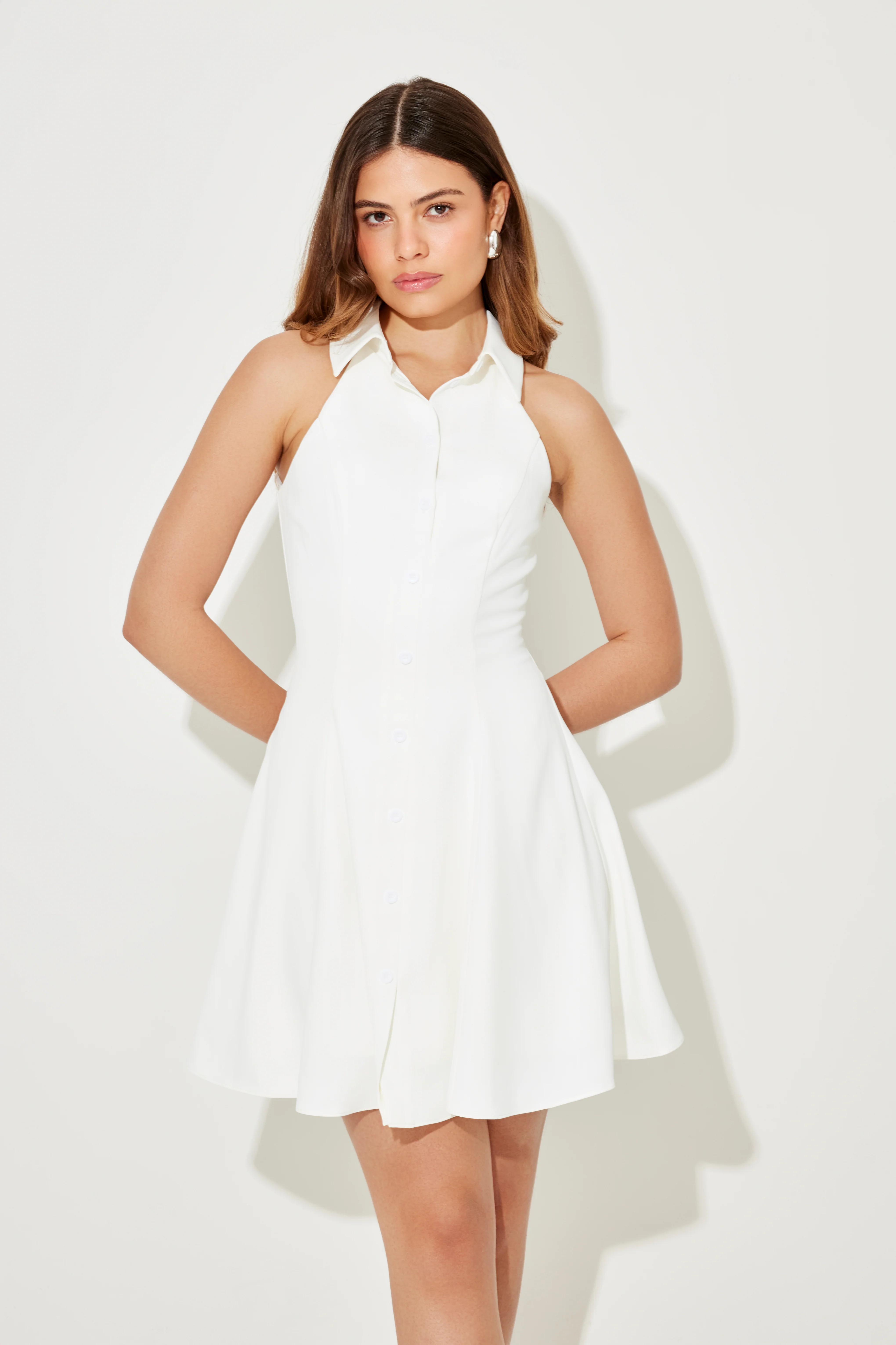 The Ultimate Muse Flowy Collar Mini Dress | Odd Muse