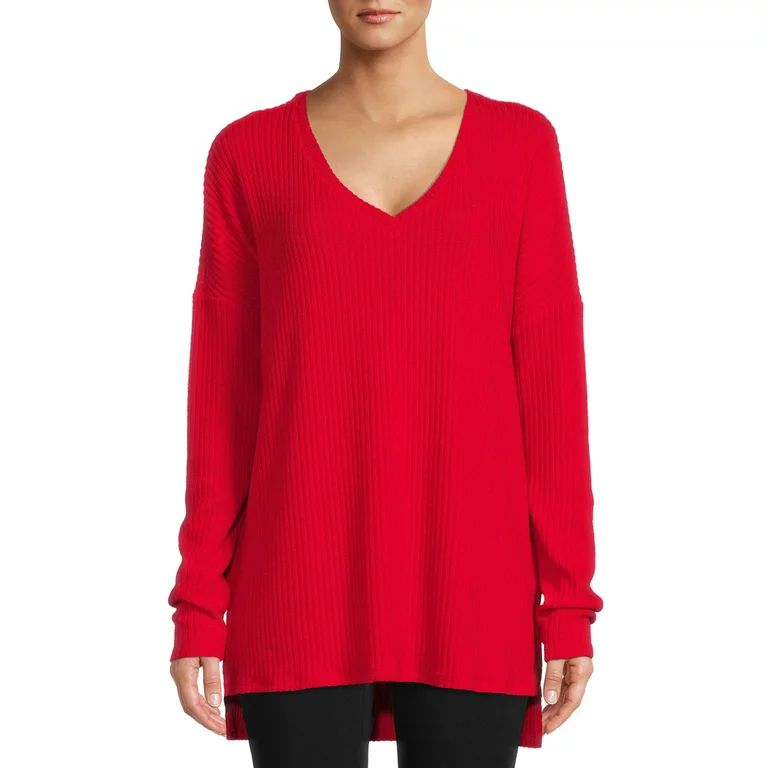 Time and Tru Women's Ribbed Tunic Top - Walmart.com | Walmart (US)