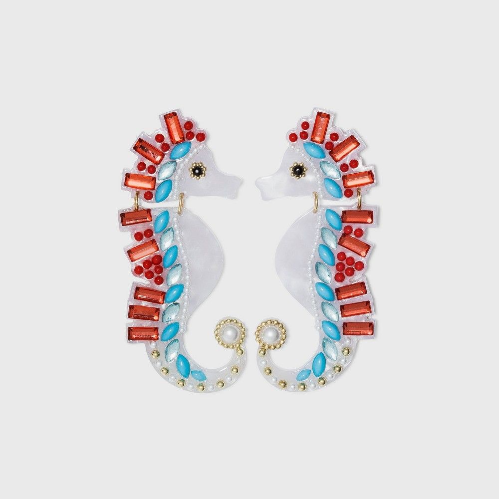 SUGARFIX by BaubleBar Seahorse Drop Earrings - White | Target