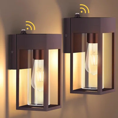 Outdoor Wall Light Dawn To Dusk Wall Sconce Set Of 2 | Wayfair North America