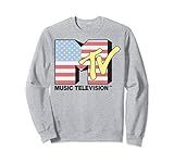 MTV Logo US Flag Faded Sweatshirt | Amazon (US)