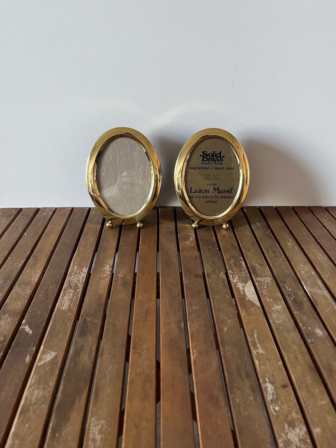 Pair of Darling Vintage Solid Brass Oval Picture Frames - Etsy Canada | Etsy (CAD)