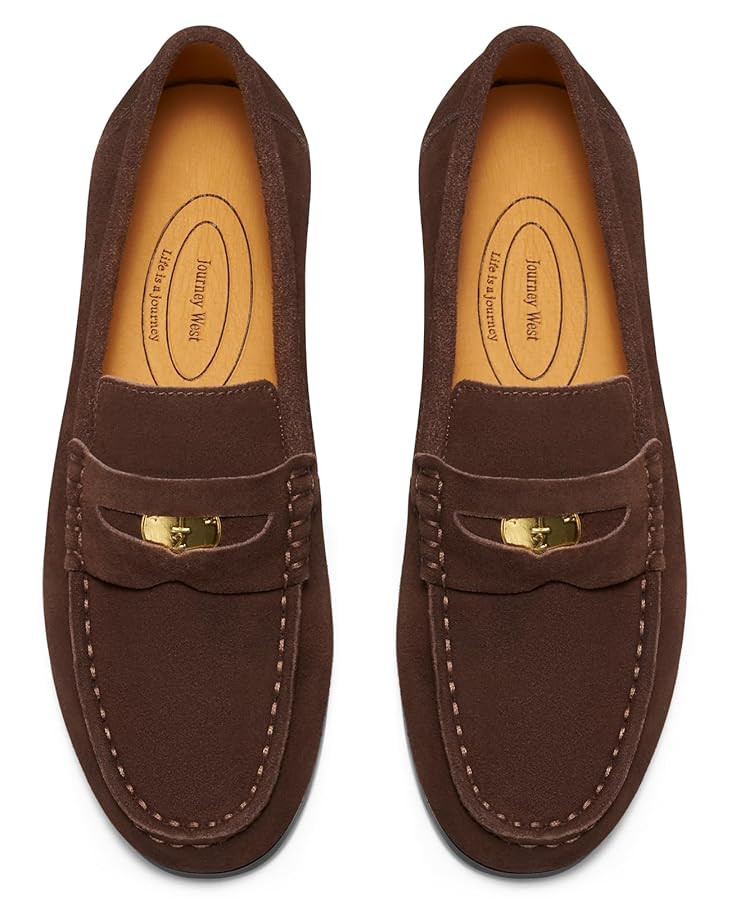 Journey West Ivy Style Suede Slip-on Penny Loafers Shoes for Women | Amazon (US)