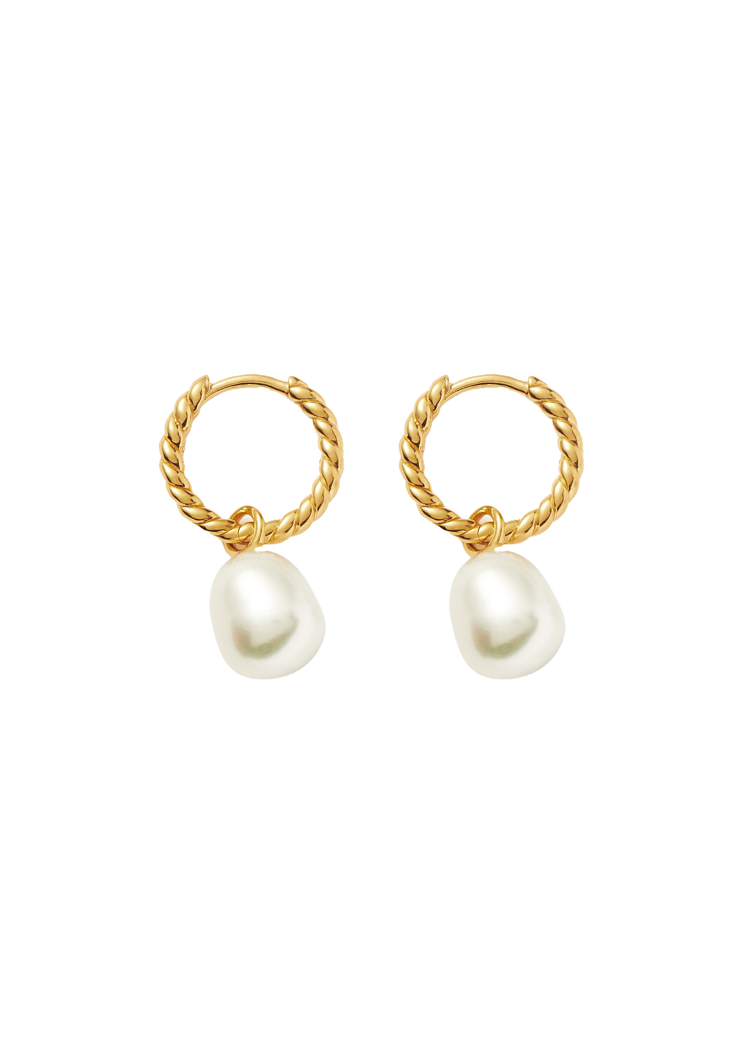 Pearl 18ct gold plated vermeil drop earrings | Harvey Nichols