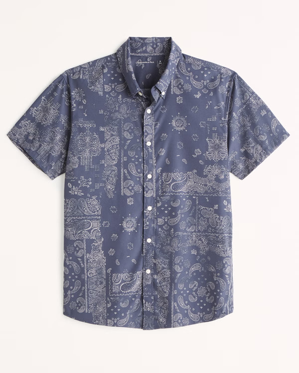 Men's Performance Button-Up Shirt | Men's Clearance | Abercrombie.com | Abercrombie & Fitch (US)
