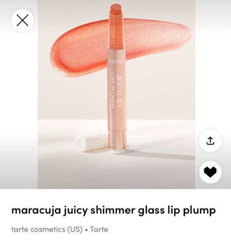 Tarte shimmer lip glass 
Shade is coral glass shimmer 

#LTKbeauty #LTKfindsunder50