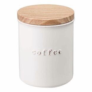 Yamazaki Tosca Ceramic Coffee Canister White | The Container Store