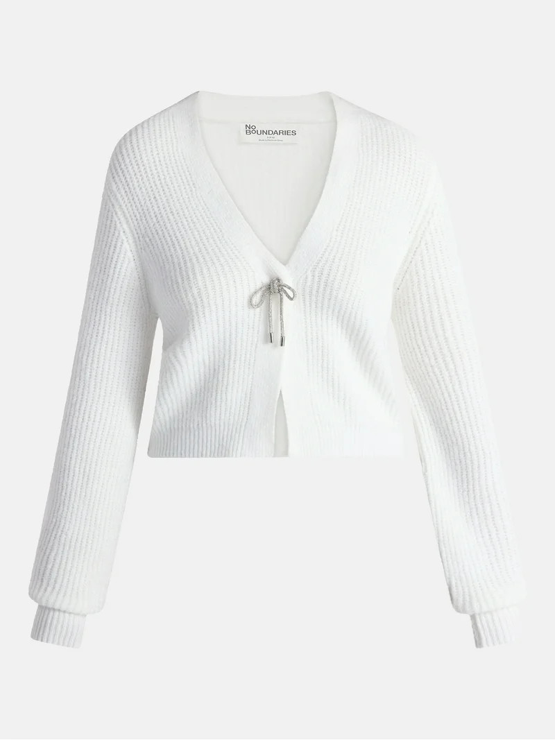 No Boundaries Bow Cardigan, Midweight, Women’s | Walmart (US)