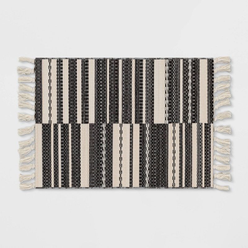 Tapestry Outdoor Rug Charcoal/Ivory - Project 62™ | Target