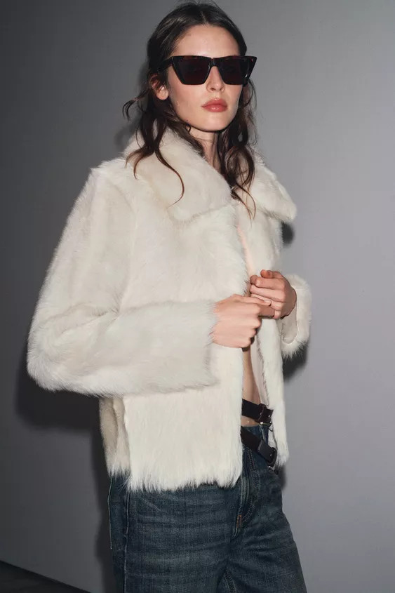 LEATHER COAT WITH SHEEPSKIN ZW COLLECTION | Zara UK
