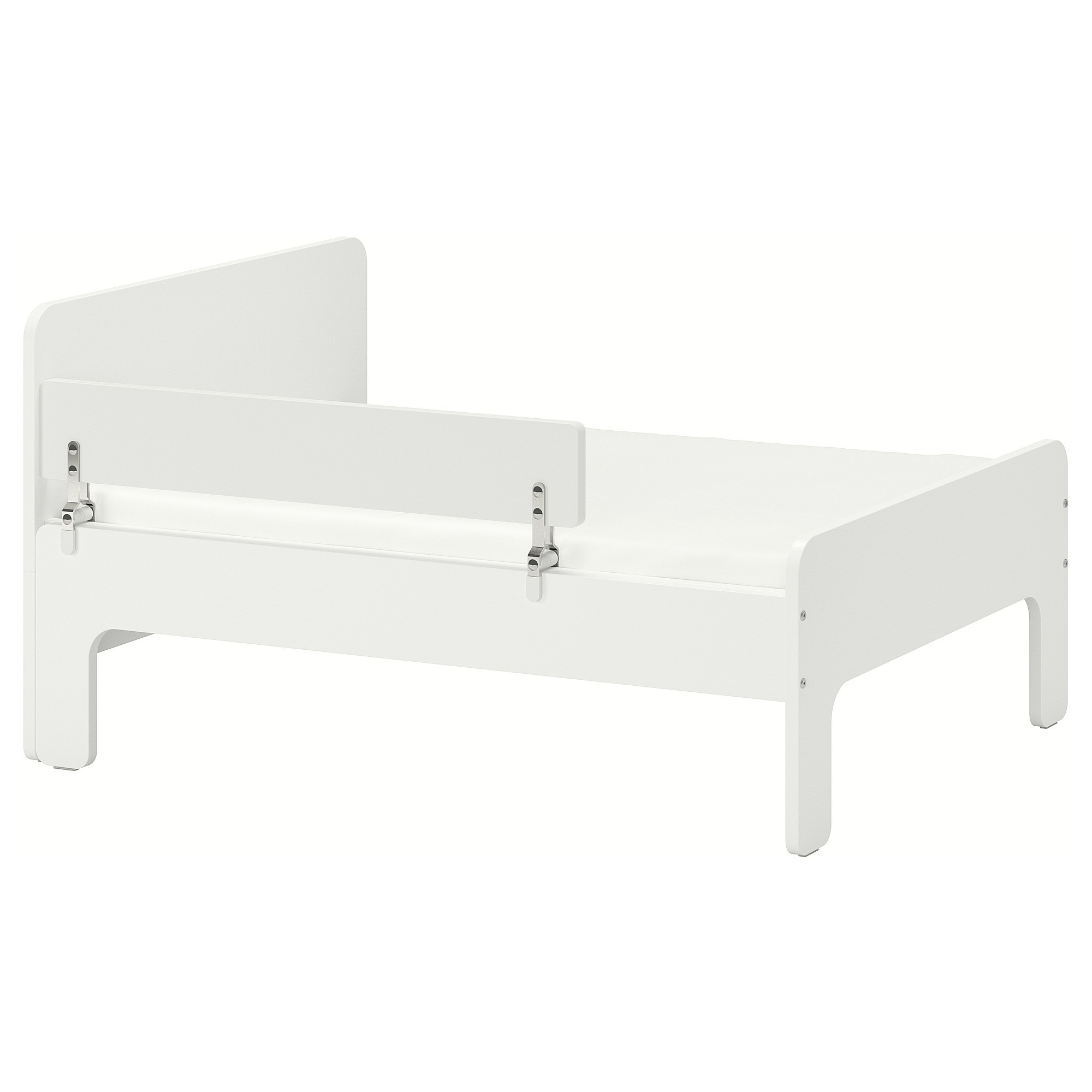 SLÄKT / NATTAPA ext bed frm w guard rl+slat bd base, white, 80x200 cm - IKEA Germany | IKEA (DE)