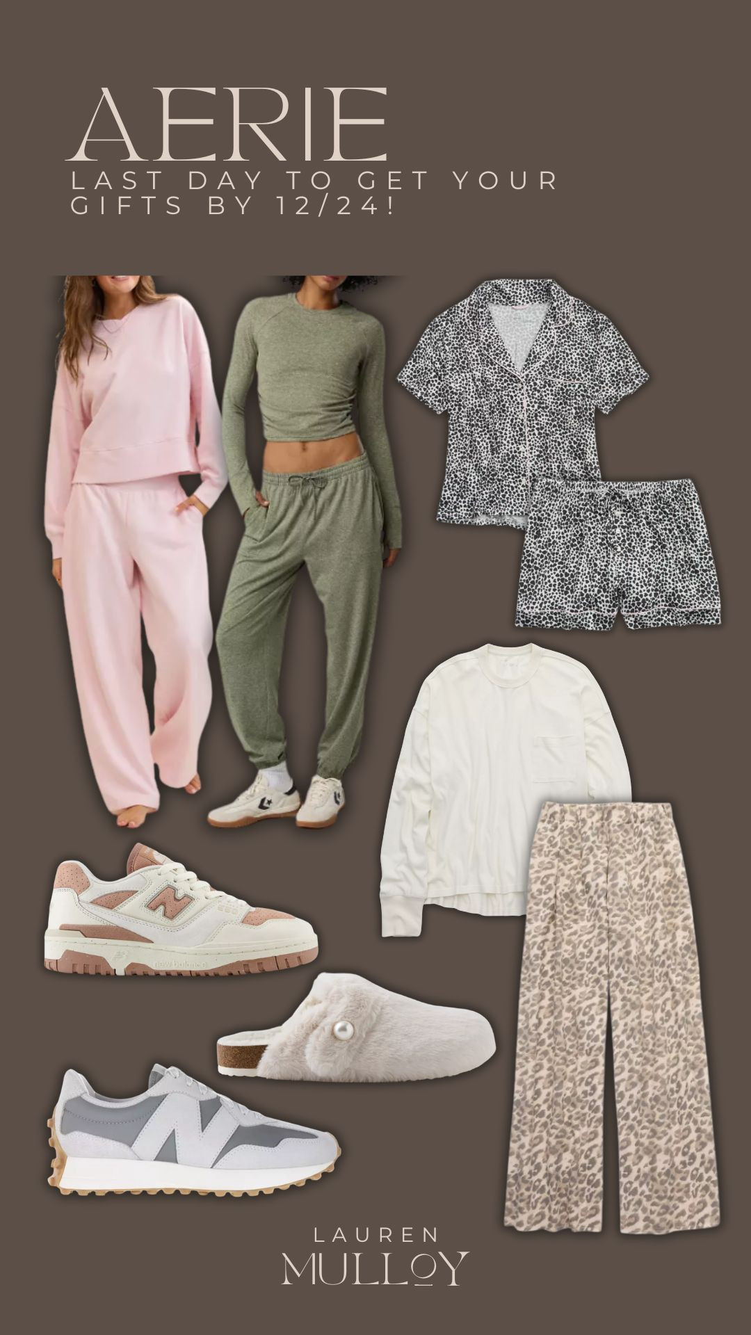 Last day to get your gifts from Aerie before Christmas!! They have some great sales happening right now!

sale alert, matching set, pajamas, new balances, loungewear, pajamas, gifts for her, gifts for sister, gift guide, gifts for mom, lauren mulloy 

 #LTKGiftGuide #LTKHoliday #LTKSaleAlert