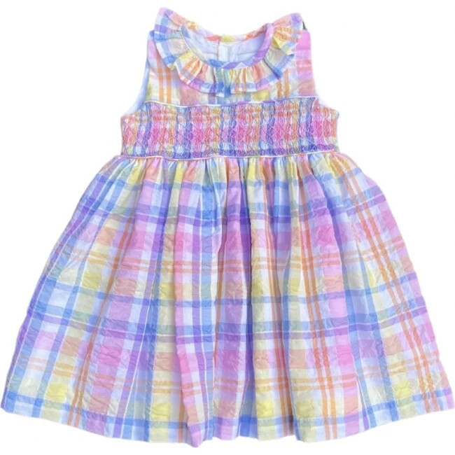 Piper Smocked Dress, Rainbow Pastel | Maisonette