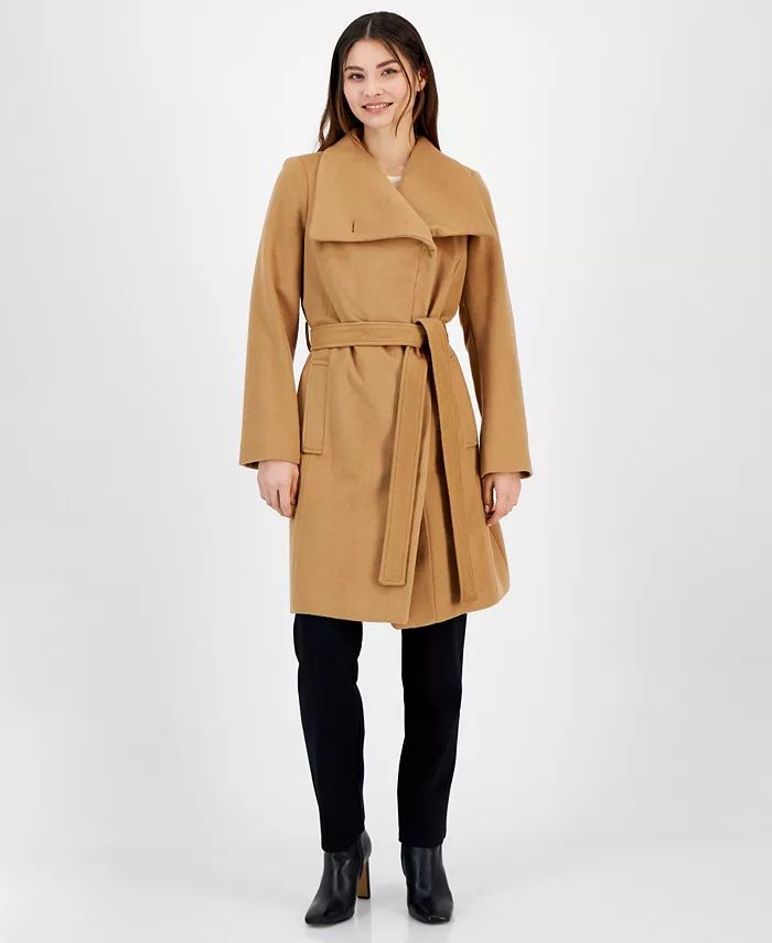 Michael Kors Women's Asymmetric Belted Wrap Coat, Created for Macy's & Reviews - Coats & Jackets ... | Macys (US)