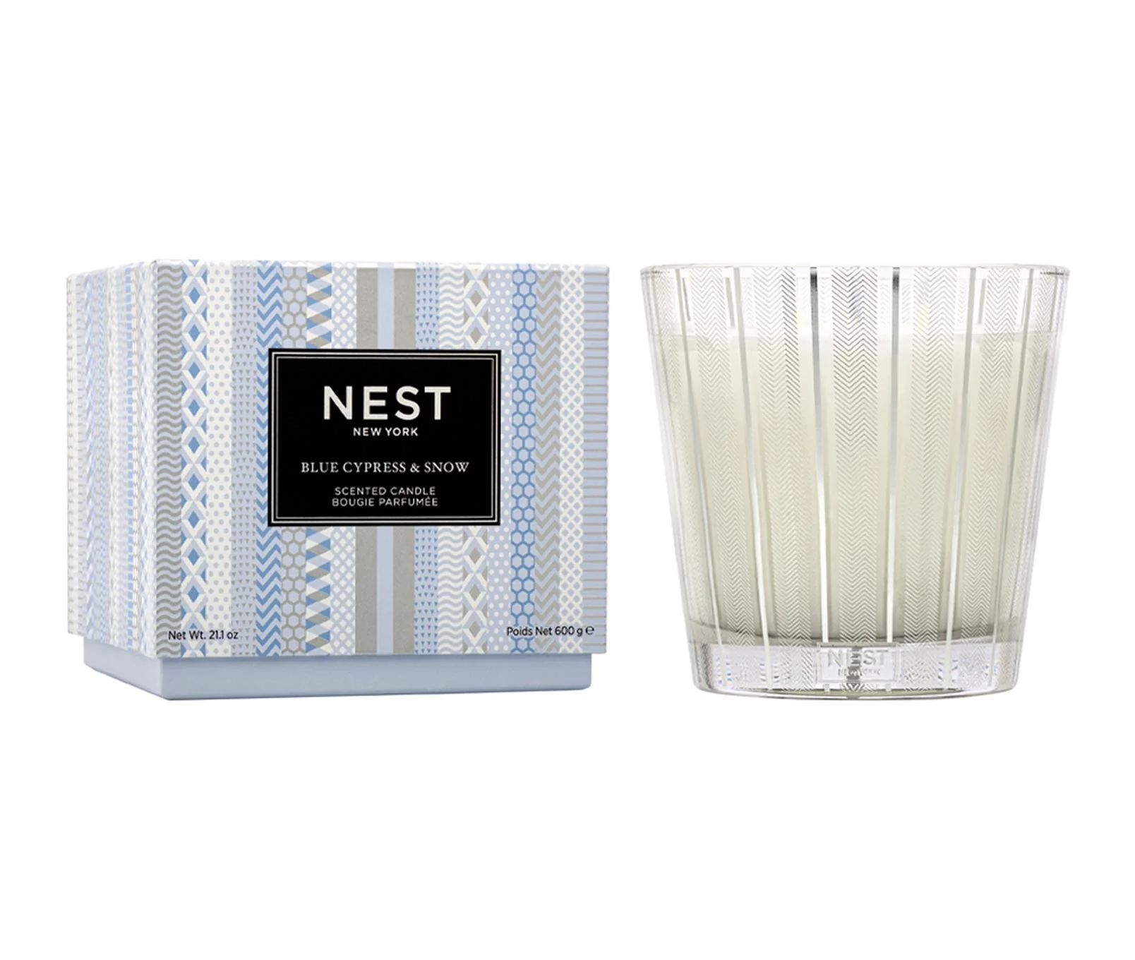 Blue Cypress &amp; Snow 3-Wick Candle | NEST Fragrances