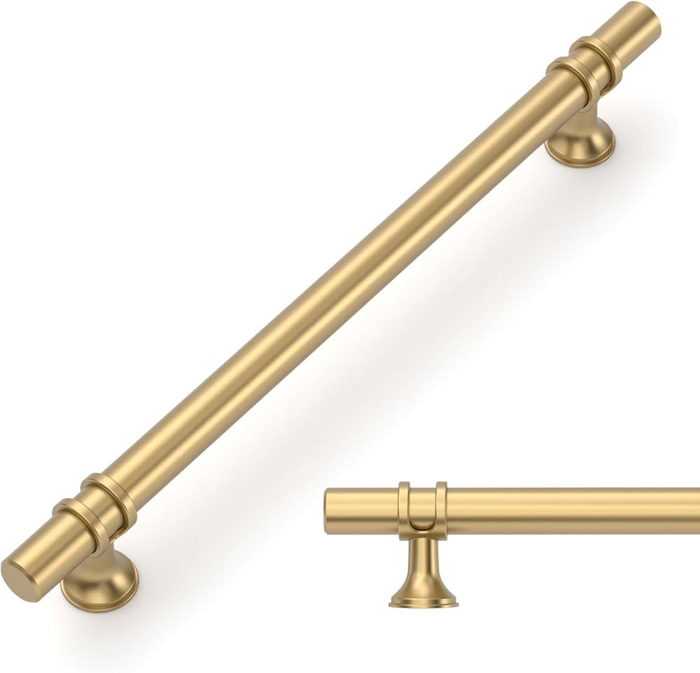 Amerdeco 10 Pack Champagne Bronze Cabinet Pulls 7.5 Inch(192MM) Hole Centers Kitchen Cabinet Hand... | Amazon (US)