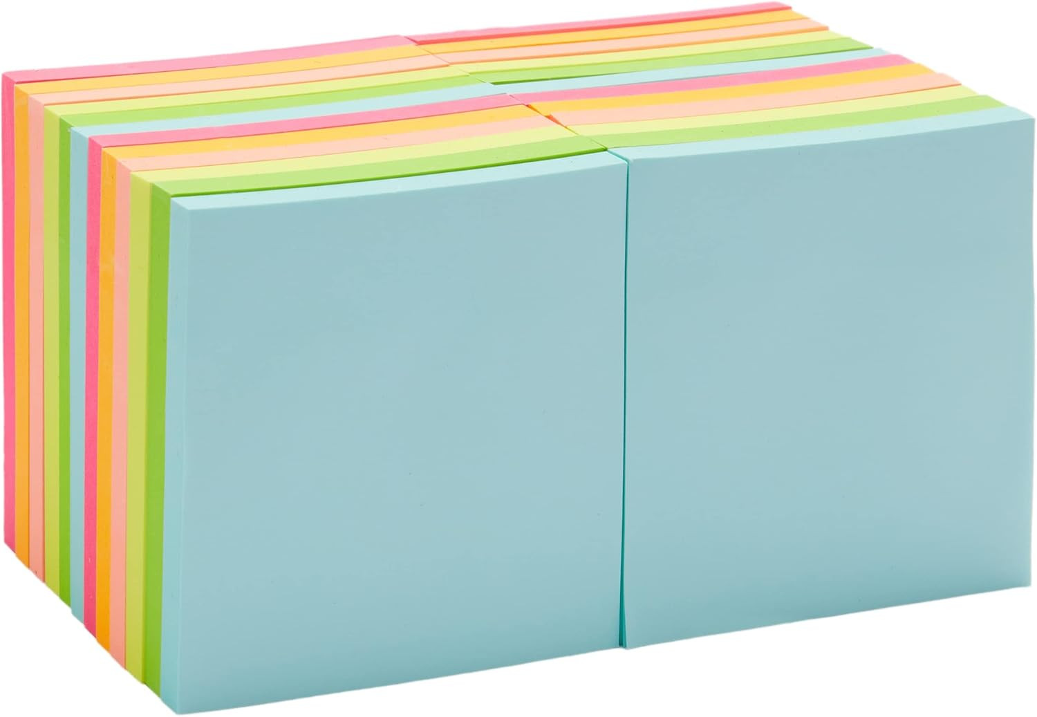 Square Sticky Notes for Organizing, Reminders, To Do Lists, Clean Removal, 3"x3", 24-Pack, Assort... | Amazon (US)