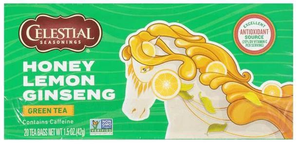 Celestial Seasonings Honey Lemon Ginseng Green Tea, 20 Ct Tea Bags - Walmart.com | Walmart (US)
