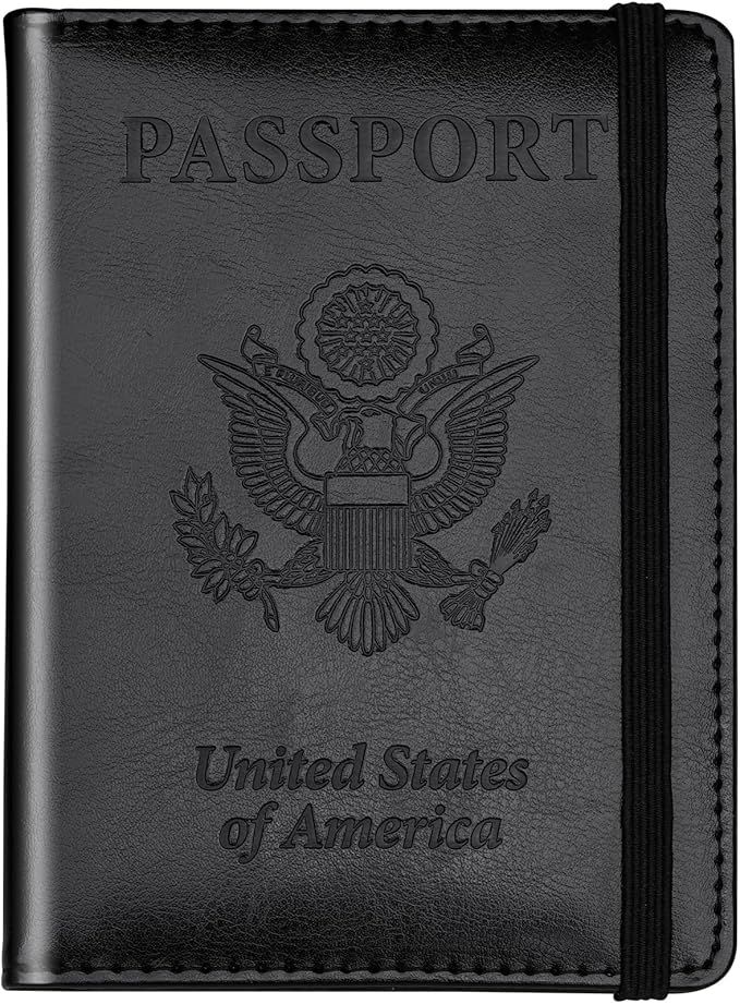 Passport Holder Wallet Cover Case for Women Men Family, Multifunction Passport Book Holder with R... | Amazon (US)