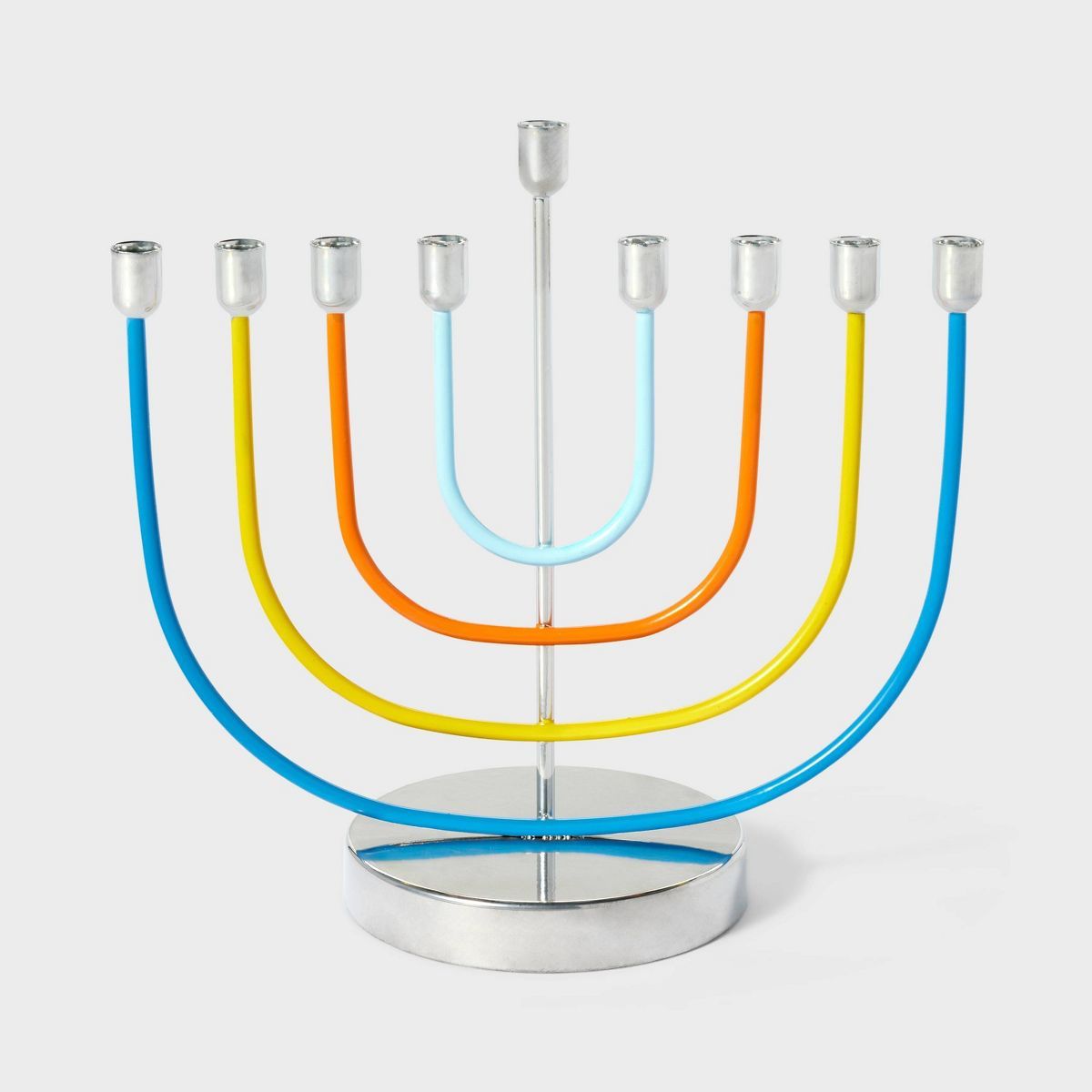 7"x7.5" Metal Contemporary Hanukkah Menorah - Spritz™ | Target