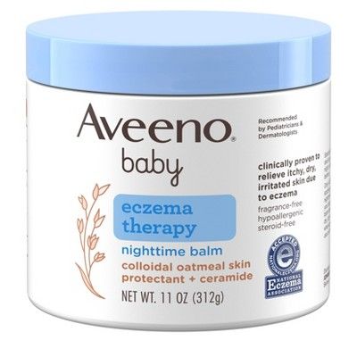 Aveeno Baby Eczema Therapy Nighttime Balm with Natural Oatmeal - 11oz | Target