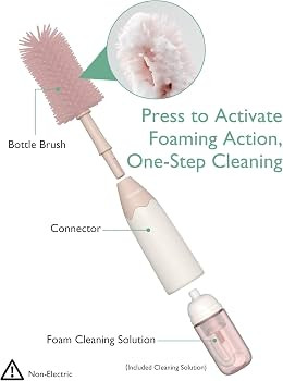 Momcozy Bottle Brush Kit with Push-Press Foam Design - Newborn Essentials Gift, Portable Cleaning... | Amazon (US)