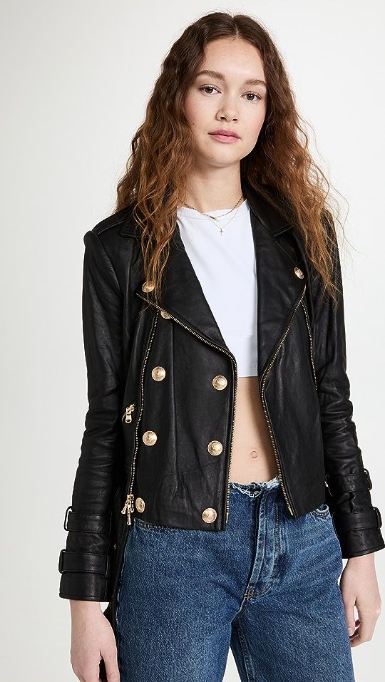 L'AGENCE Billie Belted Leather Jacket | SHOPBOP | Shopbop