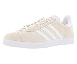 adidas Originals Women's Gazelle Sneakers, Off White/White/Gold Metallic, 8 | Amazon (US)