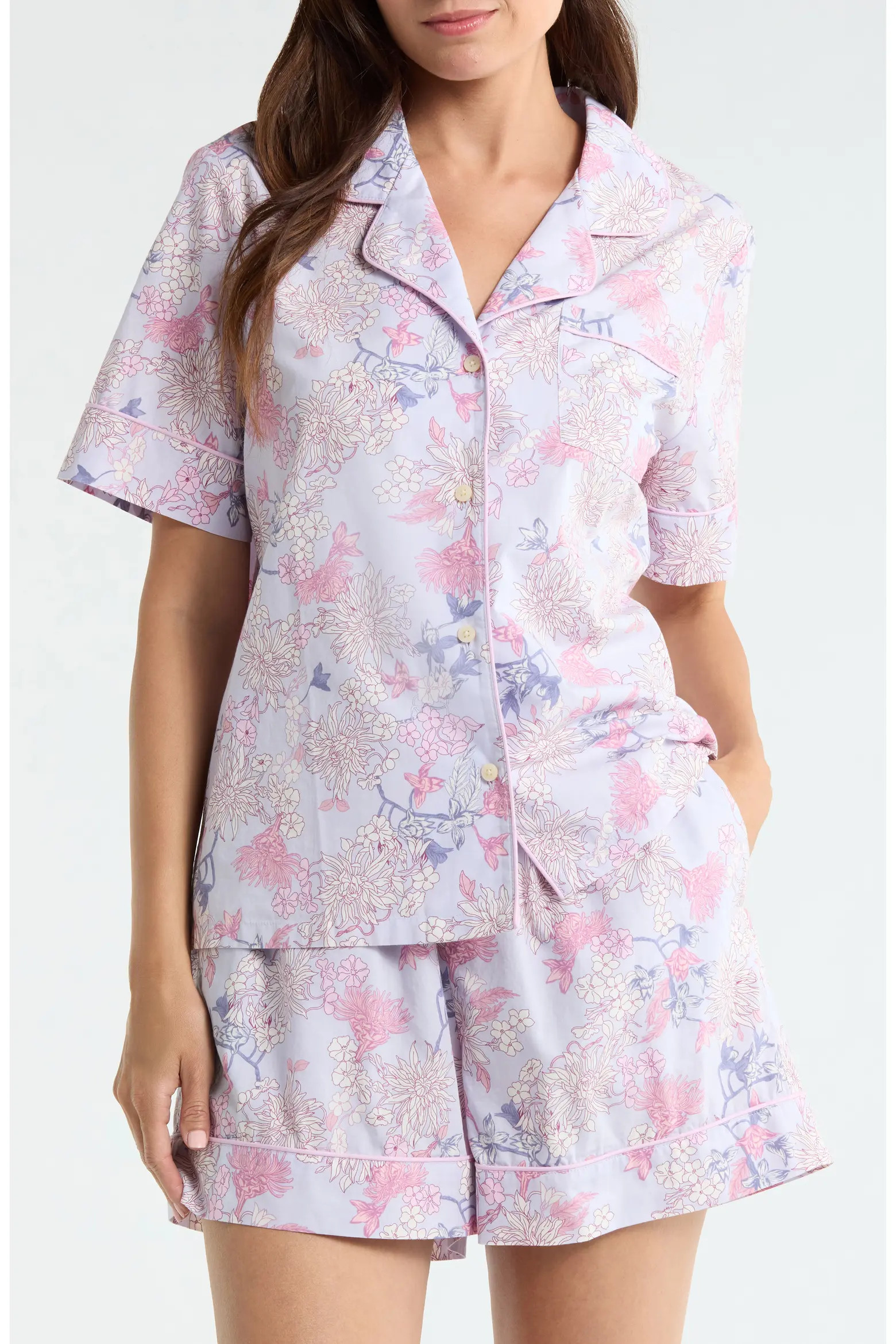Classic Short Cotton Pajamas (Women) | Nordstrom | Nordstrom
