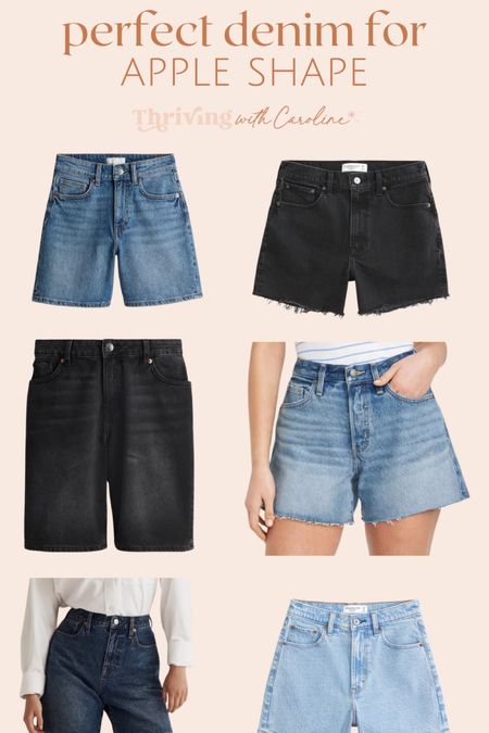 Perfect denim shorts for apple shape! 

#LTKStyleTip #LTKU #LTKxMadewell