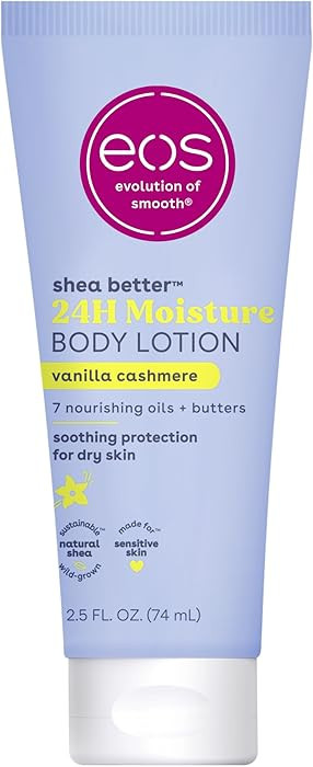 eos 24H Moisture Travel Body Lotion- Vanilla Cashmere, Travel Size Essential, Toiletries, Mini Bo... | Amazon (US)