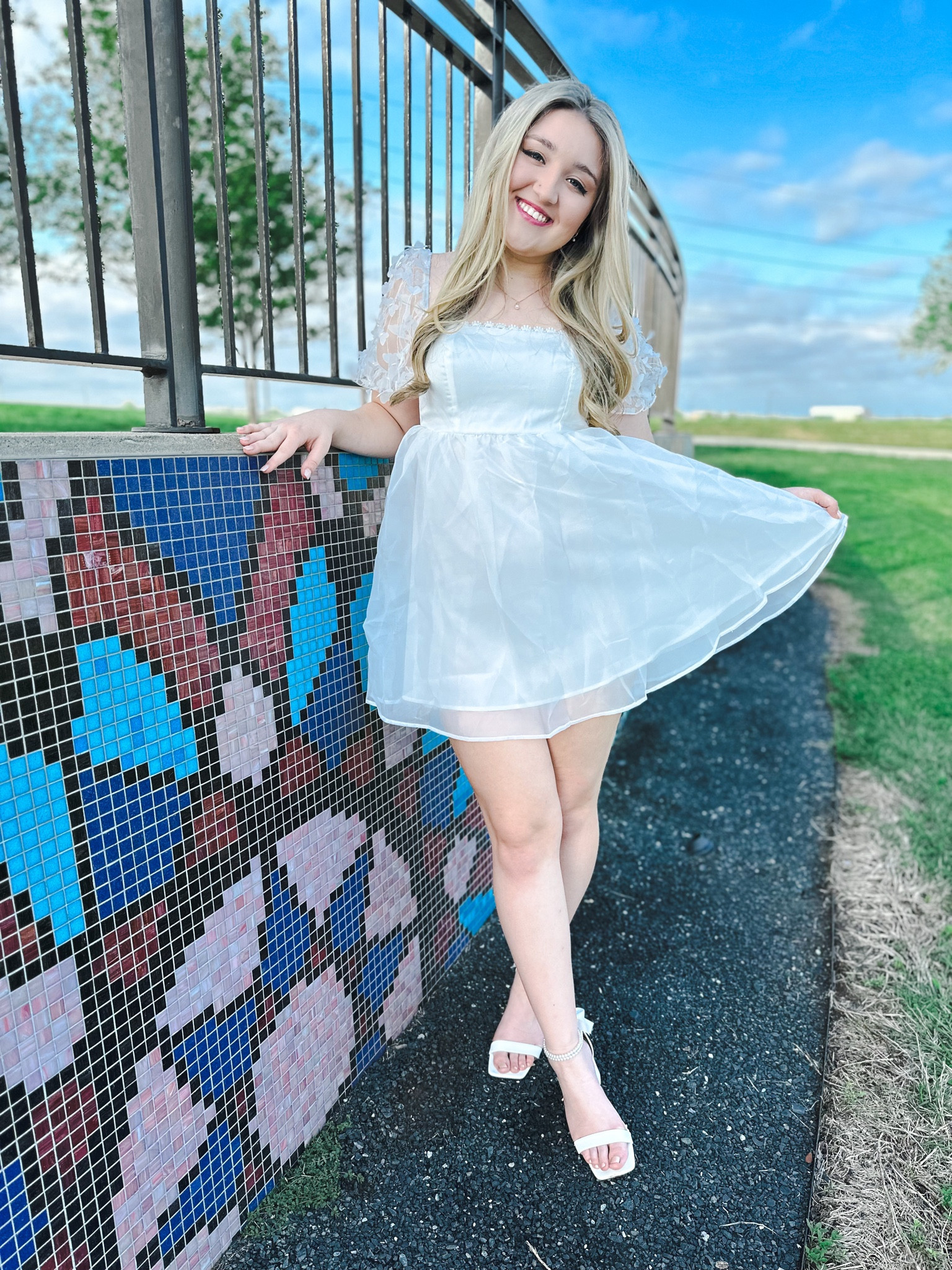 AB is wearing a size medium dress. This dress is adorable. It has cute little butterfly’s on the sleeves. This is going to be her graduation dress— and it’s perfect! Shein for the win!

#LTKFind #LTKunder50 #LTKfamily