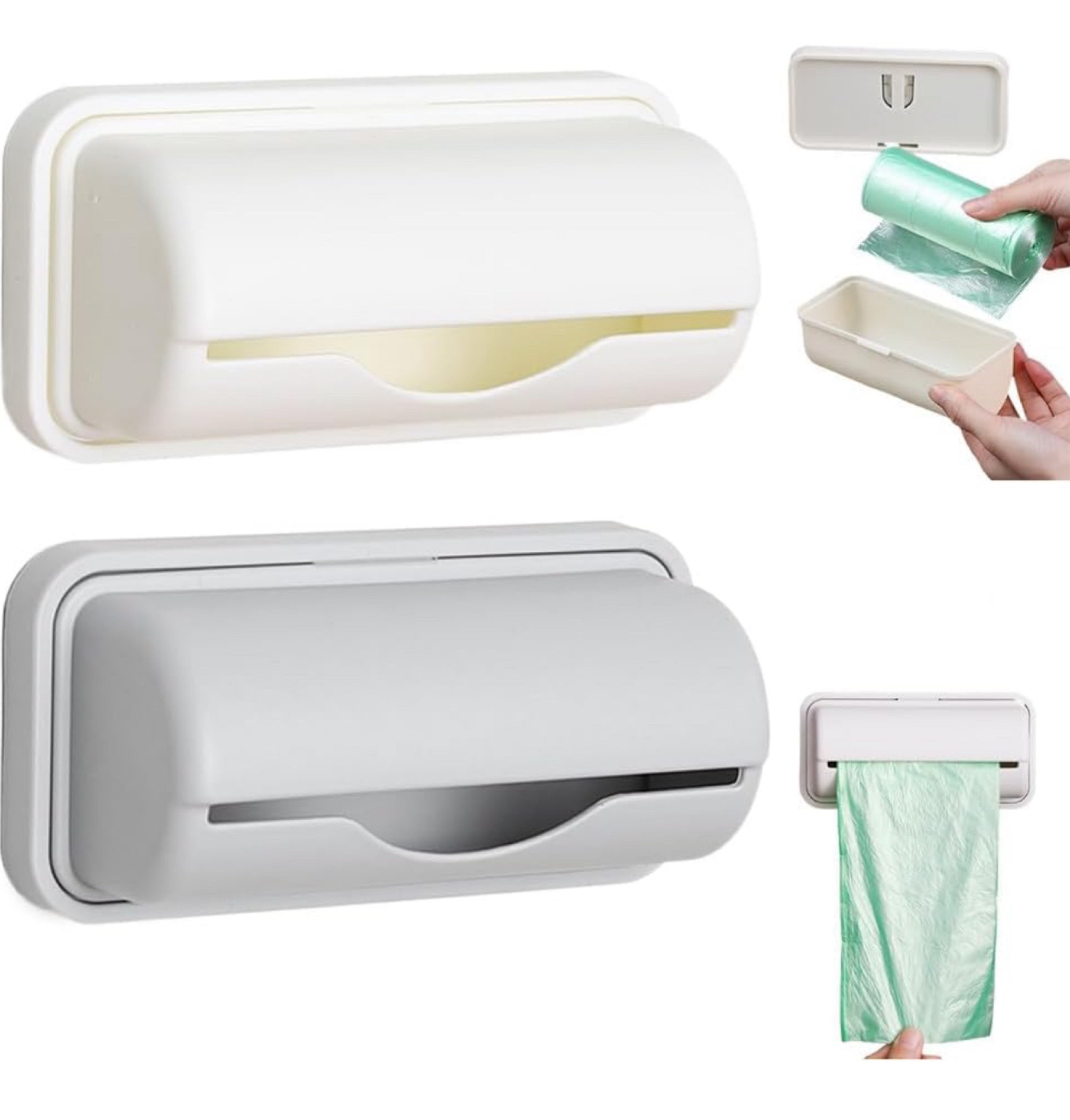 Trash Bag Liner Dispenser, 2024 Upgraded Fine Liner Trash Bags Dispenser Trash Can Liner Dispenser, Wall Mount Garbage Bag Dispenser for Kitchen Bathroom Toilet Organization (Gray+Beige)

#LTKHome