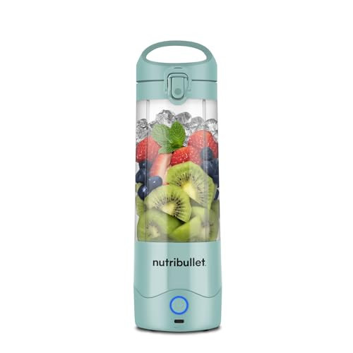 nutribullet Portable Blender in Light Blue - Powerful Extractor Blade, 475ml Cup, To-Go Lid, USB-C Charging Cable & User Guide - Delivers 15+ Blending Cycles - Healthy Shakes On The Move | Amazon (UK)