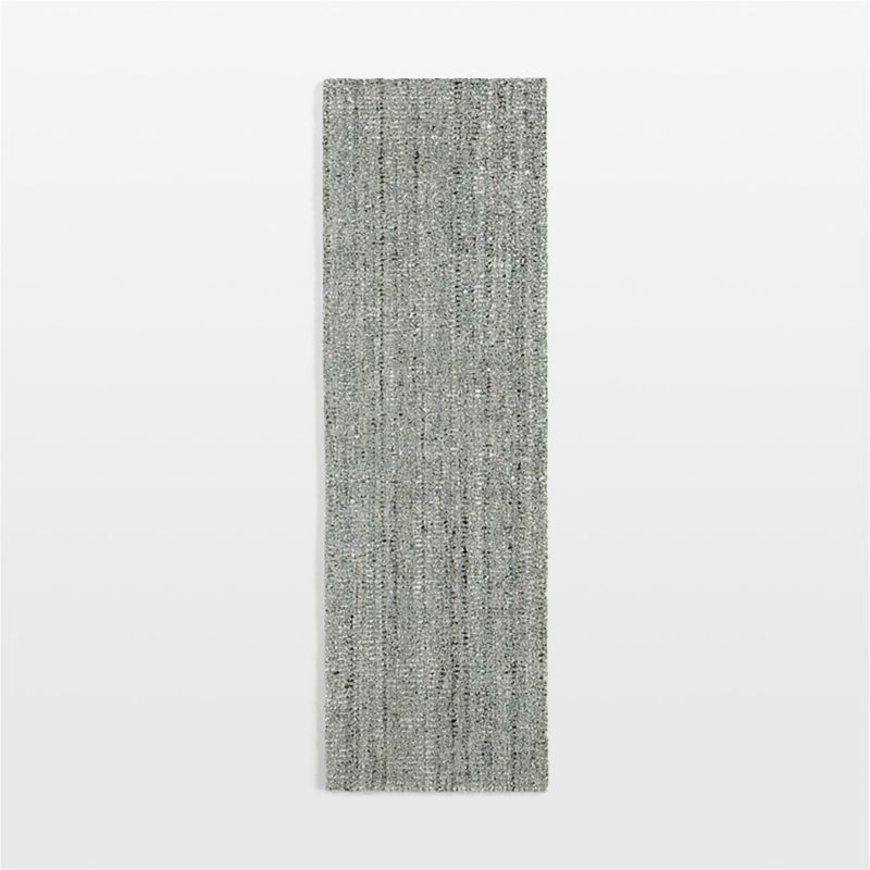 Vienne Performance Wool Striped Light Blue Runner Rug 2'10"x9' + Reviews | Crate & Barrel | Crate & Barrel