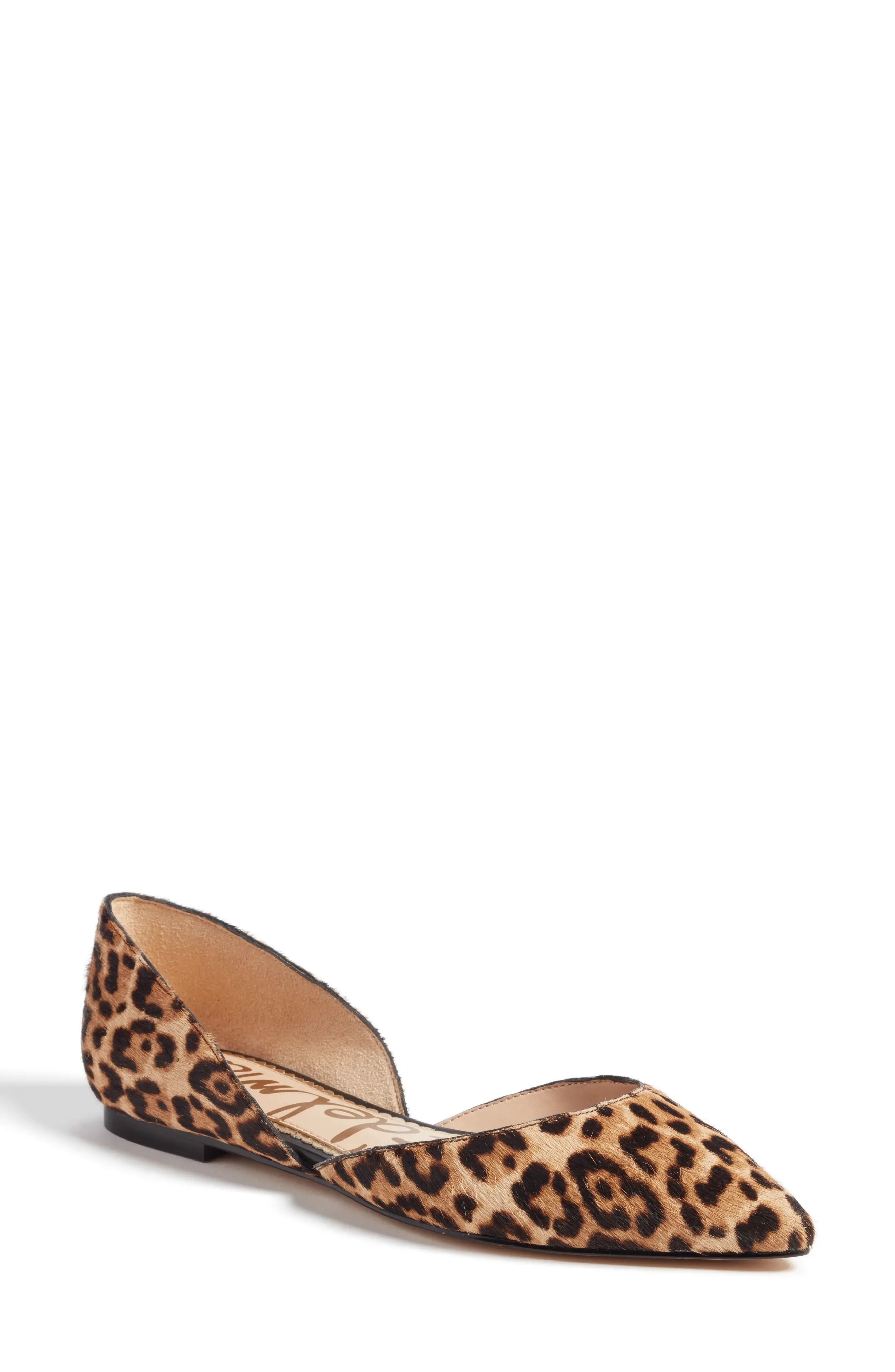 Rodney Pointy Toe Genuine Calf Hair Flat | Nordstrom