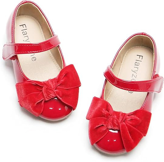 Flaryzone Toddler/Little Girls' Ballerina Flat Mary Jane Princess Dress Shoes - Wedding School Pa... | Amazon (US)