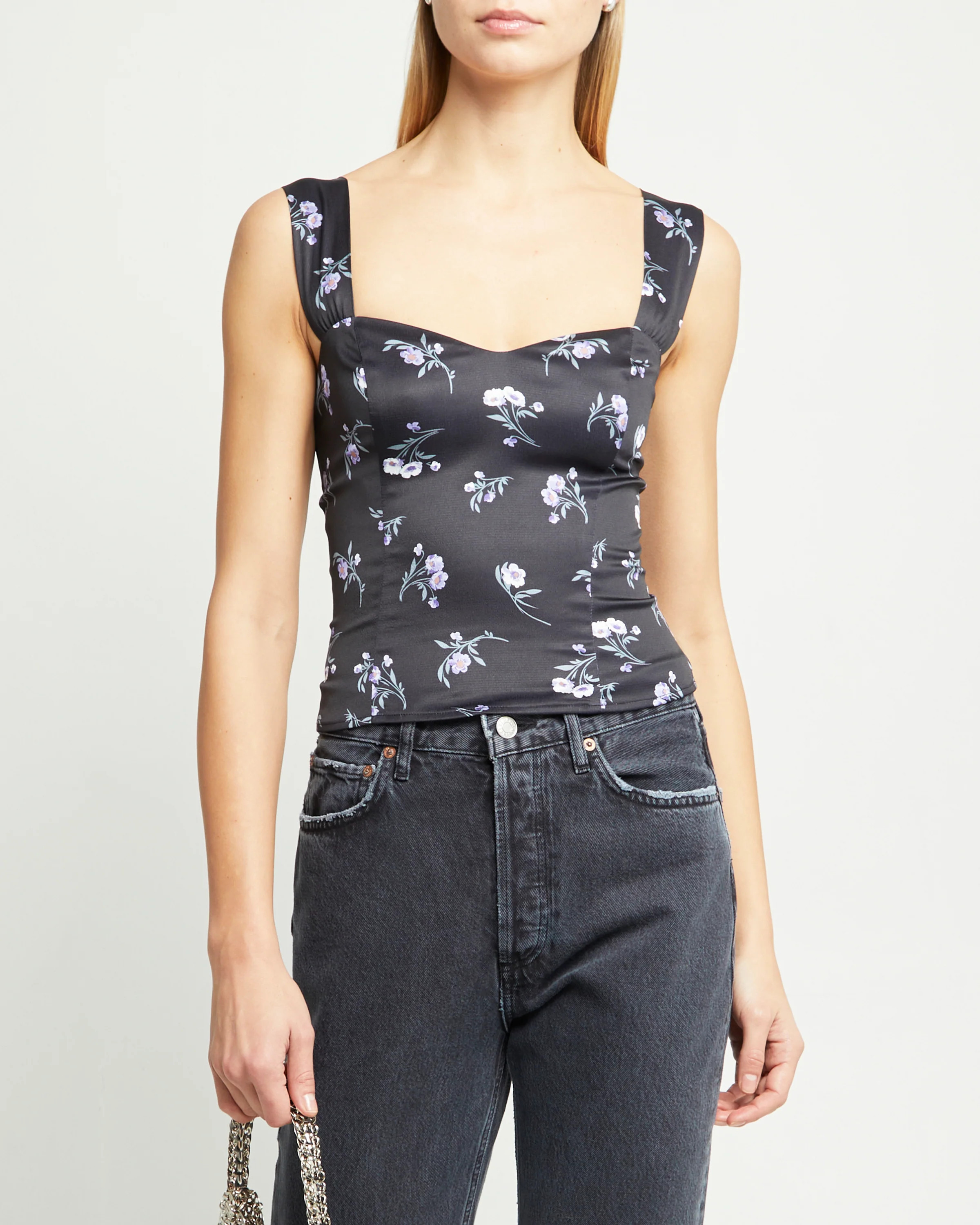 Dolly Top - BLACK FLORAL / 0 | Few Moda