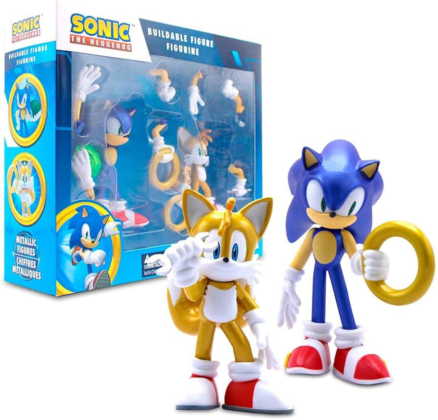 Just Toys LLC Sonic The Hedgehog Action Figures (Metallic 2 Pack - Sonic & Tails) | Amazon (US)