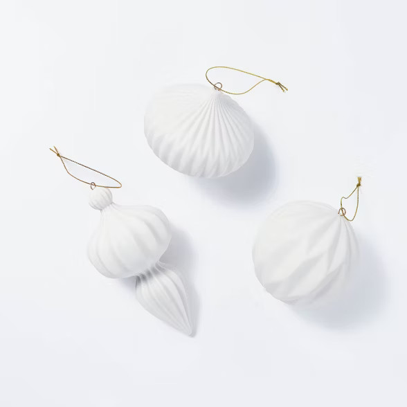 Set of 3 of Porcelain Ornaments - Threshold™ designed with Studio McGee | Target