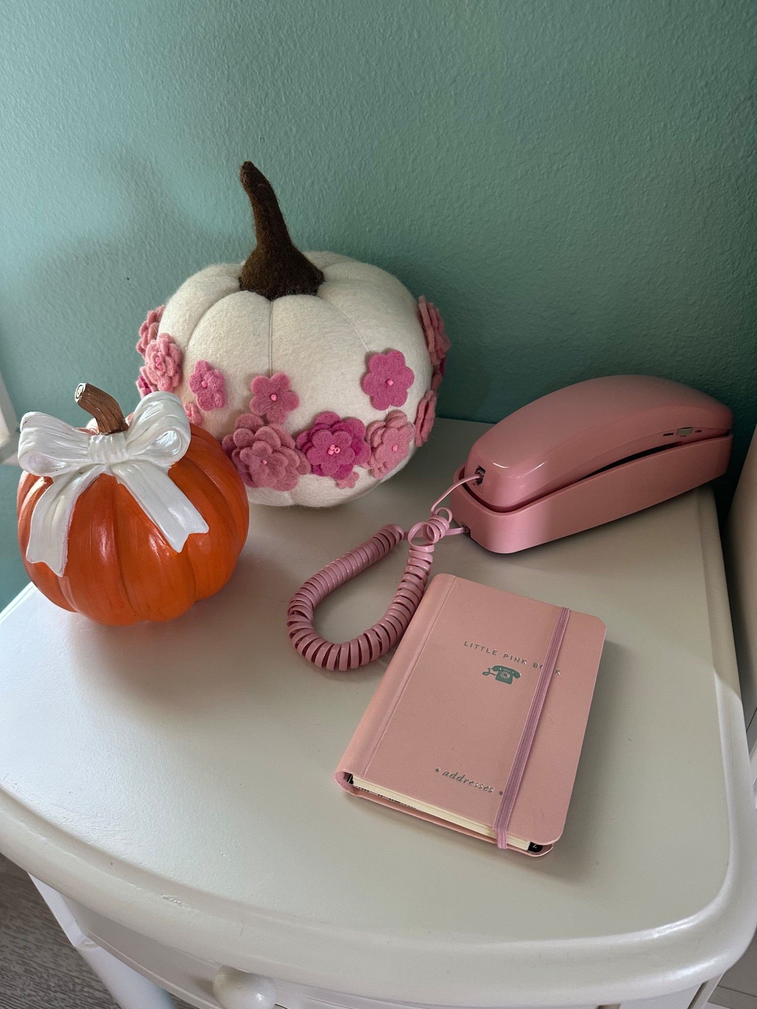 Get a landline and make it cute! Pink house phone, pink phone book 

#LTKFindsUnder50 #LTKHome