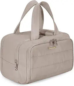 BAGSMART Travel Toiletry Bag, Crush Toiletry Bag for Women, Wide-open Puffy Toiletry Bags for Tra... | Amazon (US)