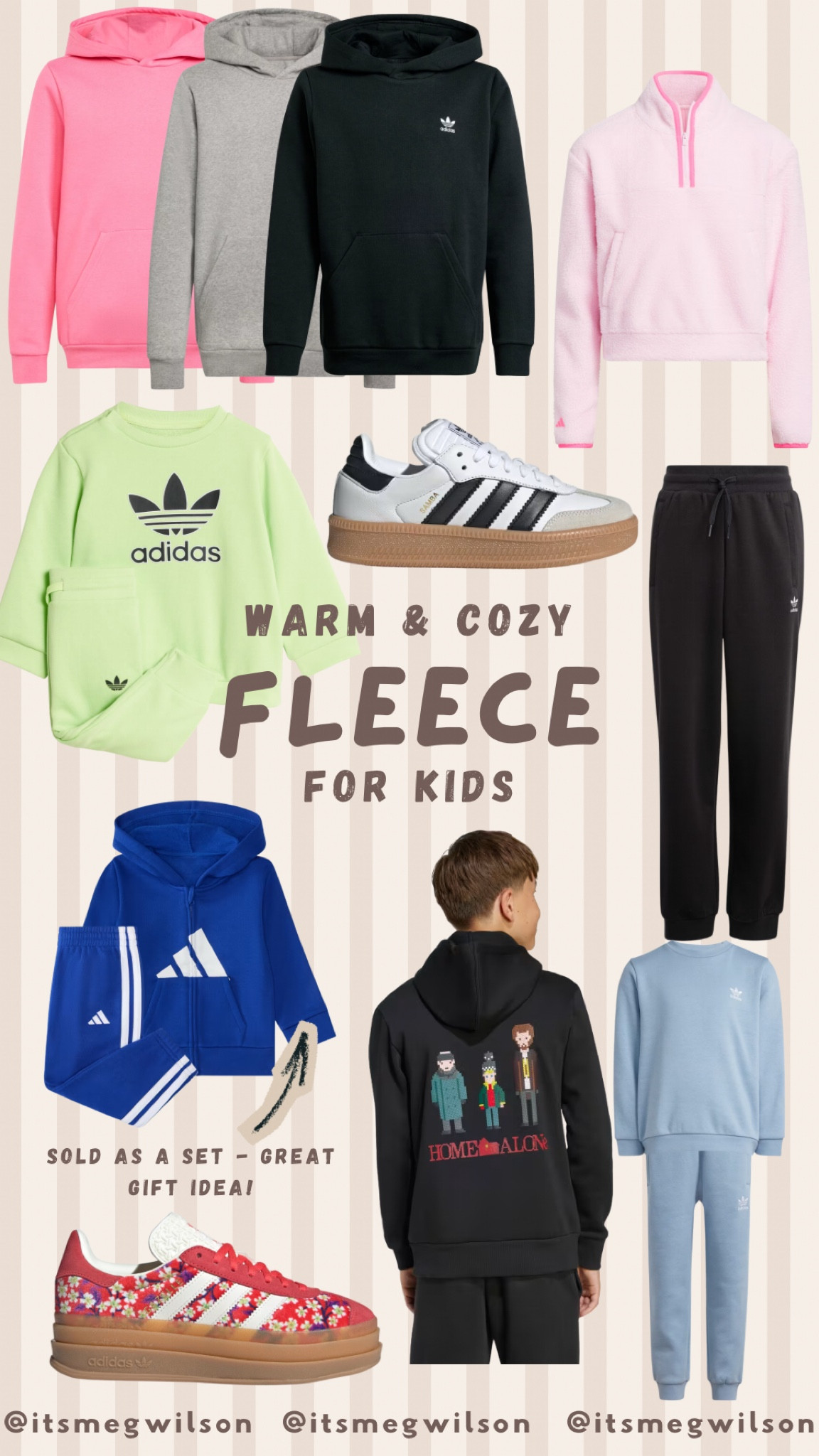 Loving all of the cozy adidas fleece options for kids! Great gift ideas for kids  