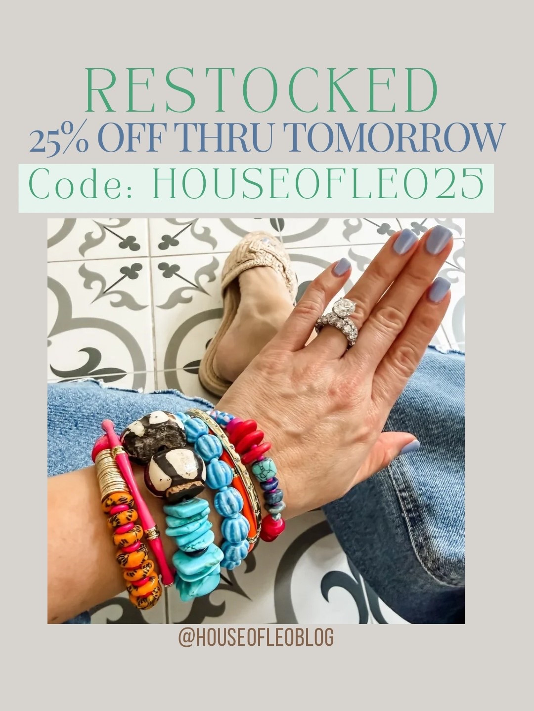 Code: HOUSEOFLEO25 thru 7/10. Beaded bracelets, Summer jewelry, bracelet stack.

#LTKSaleAlert #LTKOver40
