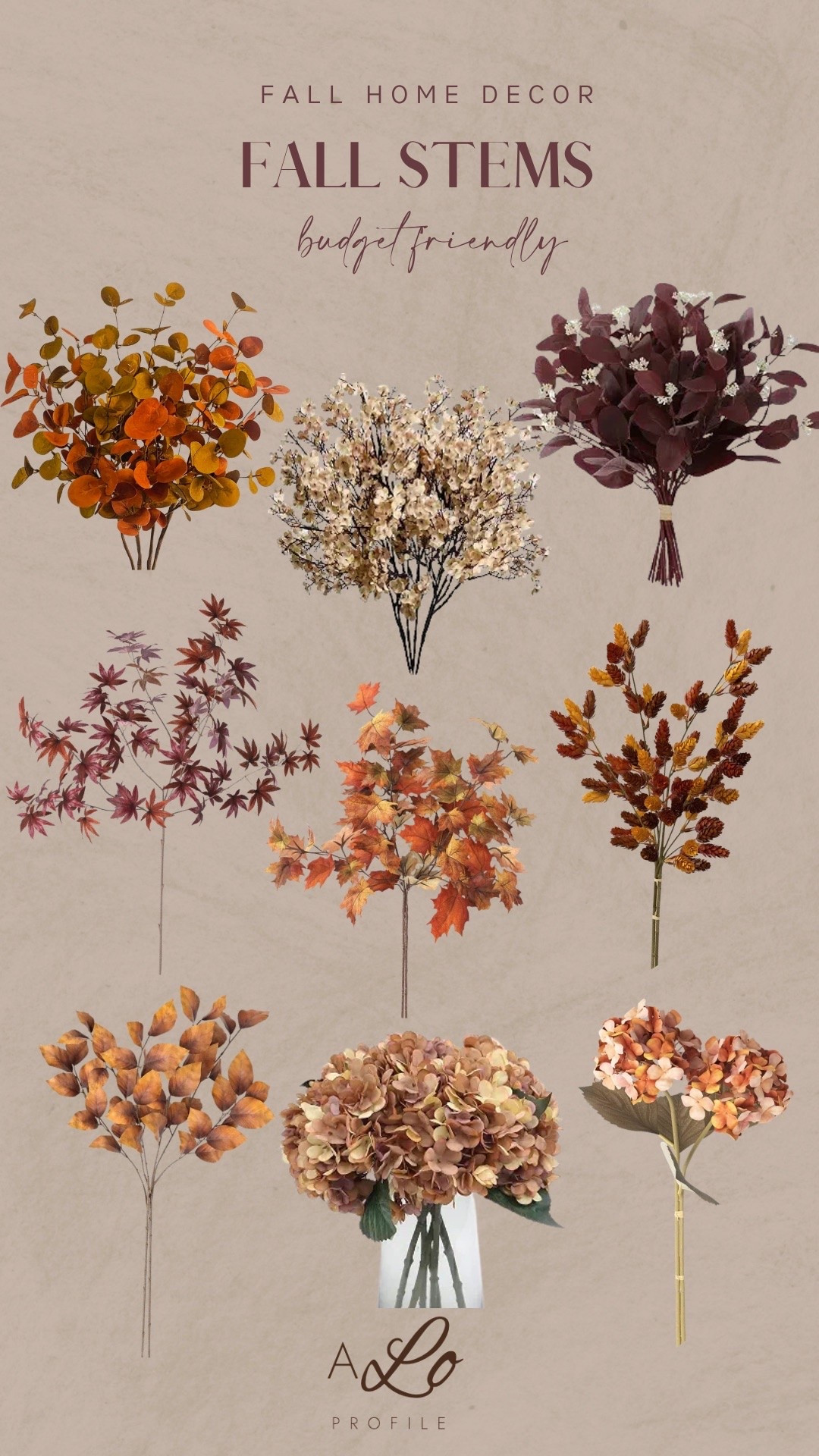 Fall Foliage: Budget Friendly Fall Stems // fall decor, fall home decor, fall decorations, fall florals, fall foliage, fall style, fall home inspo, decor for fall, fall stems, fall florals